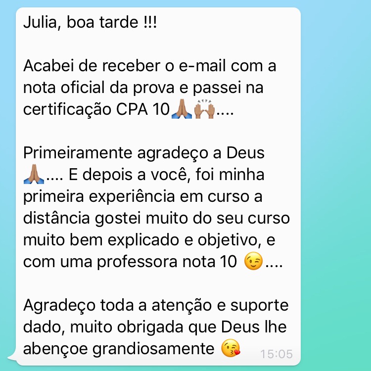 Depoimento de Aluno CPA 10