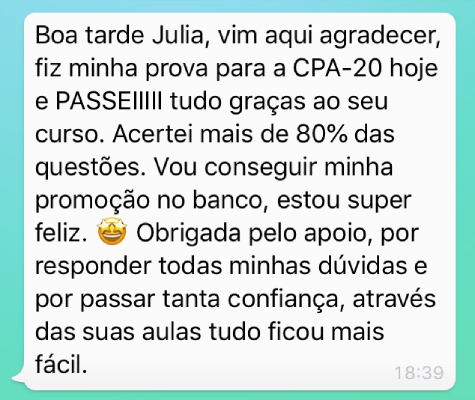 Depoimento de Aluno CPA 20