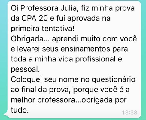 Depoimento de Aluno CPA 20