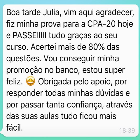 Depoimento de Aluno CPA