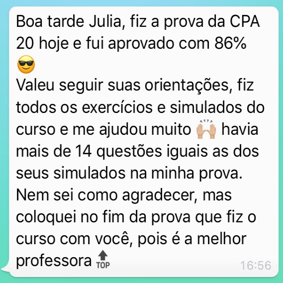 Depoimento de Aluno CPA