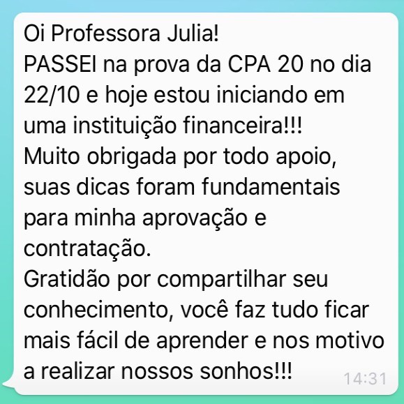 Depoimento de Aluno CPA